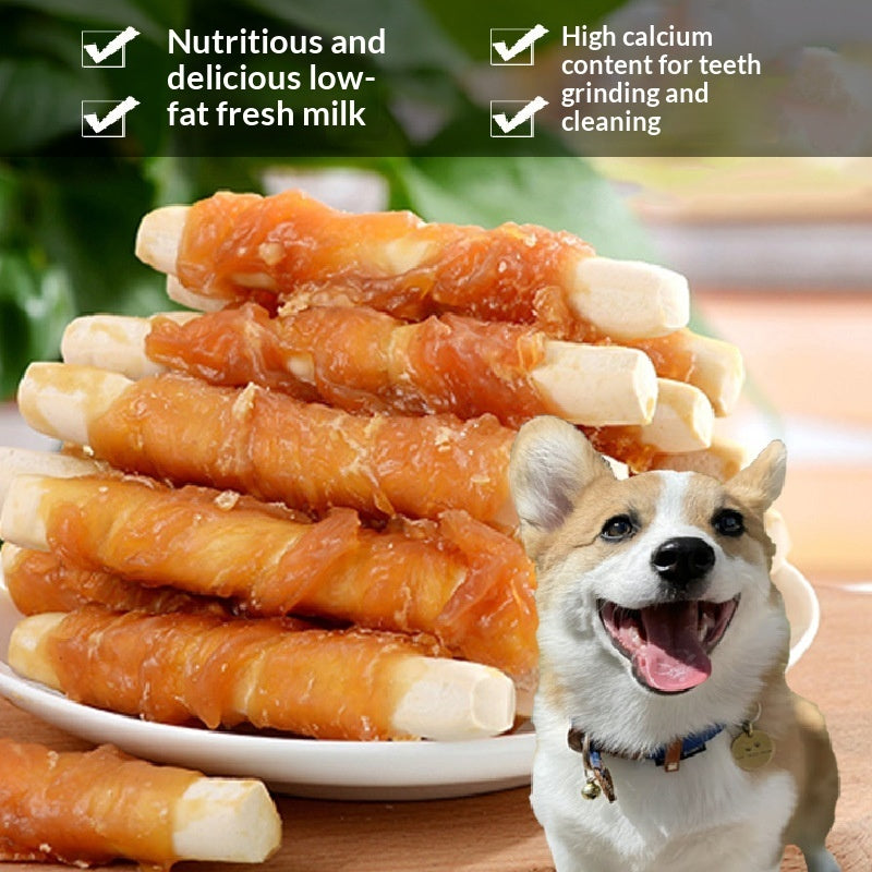 chicken-flavored dog treats