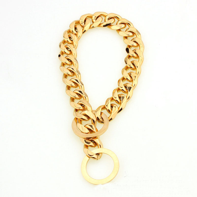 stainless steel dog collar chain