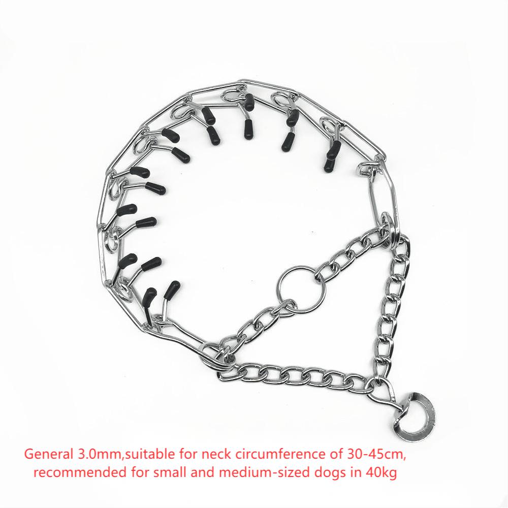 chrome plated pinch dog collar