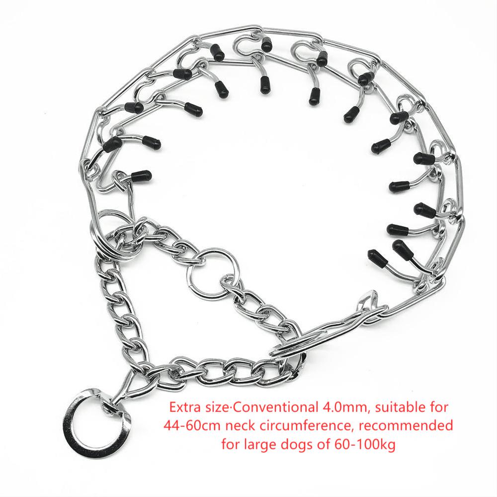 chrome plated pinch dog collar