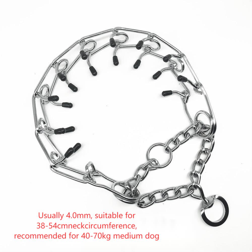 chrome plated pinch dog collar