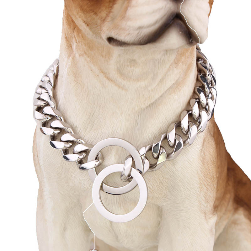stainless steel dog collar chain