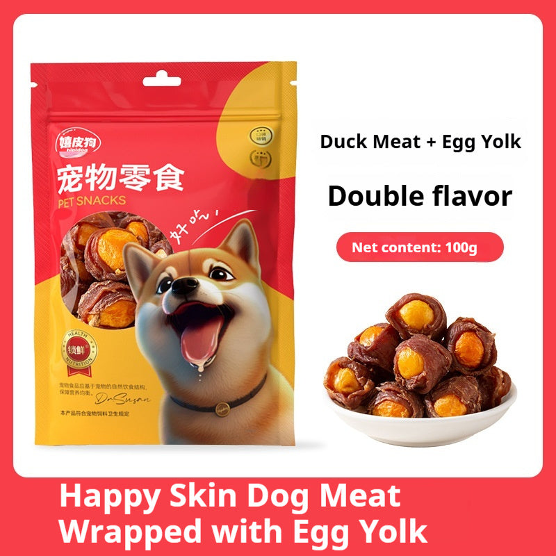 dog snacks chicken duck egg yolk