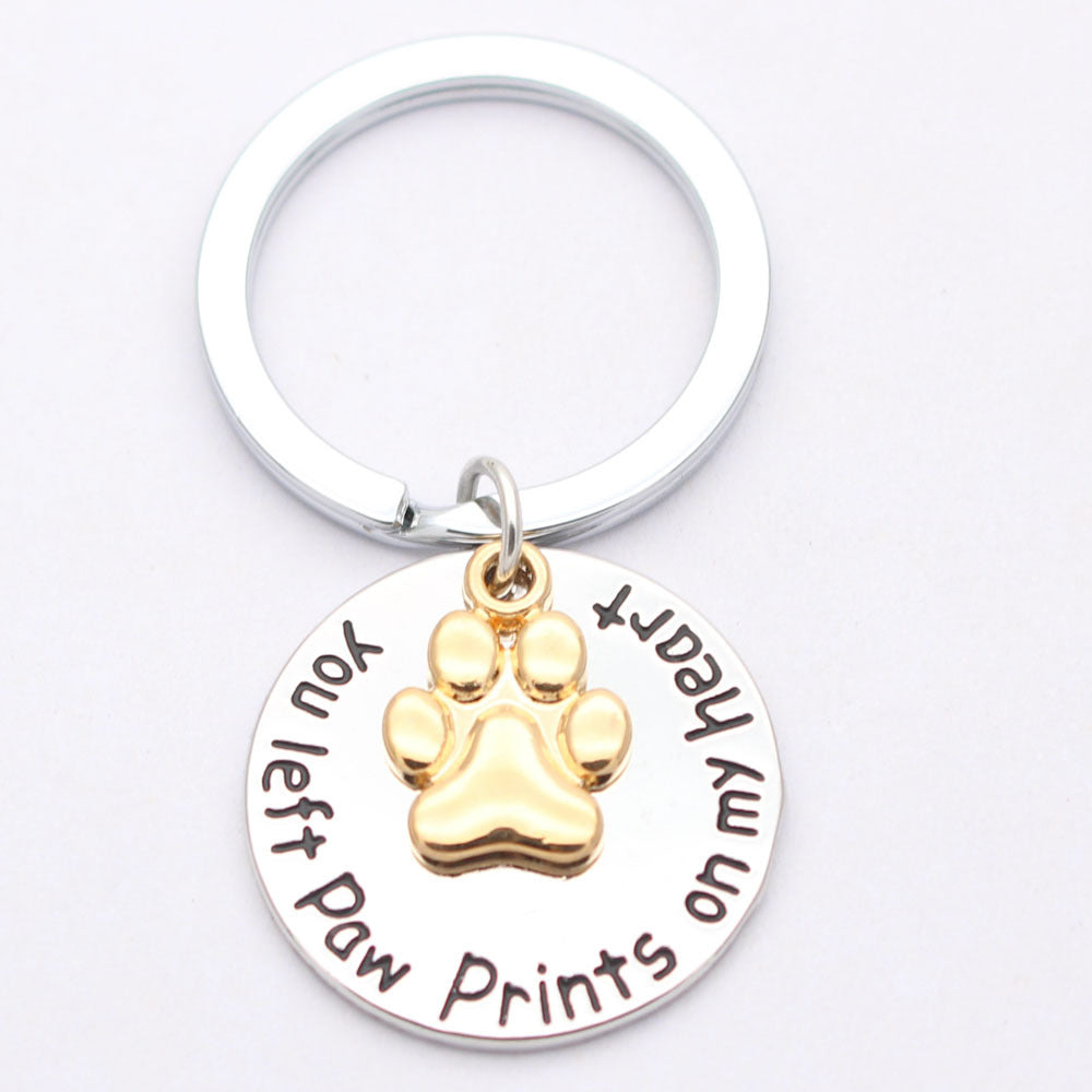 dog paw necklace alloy