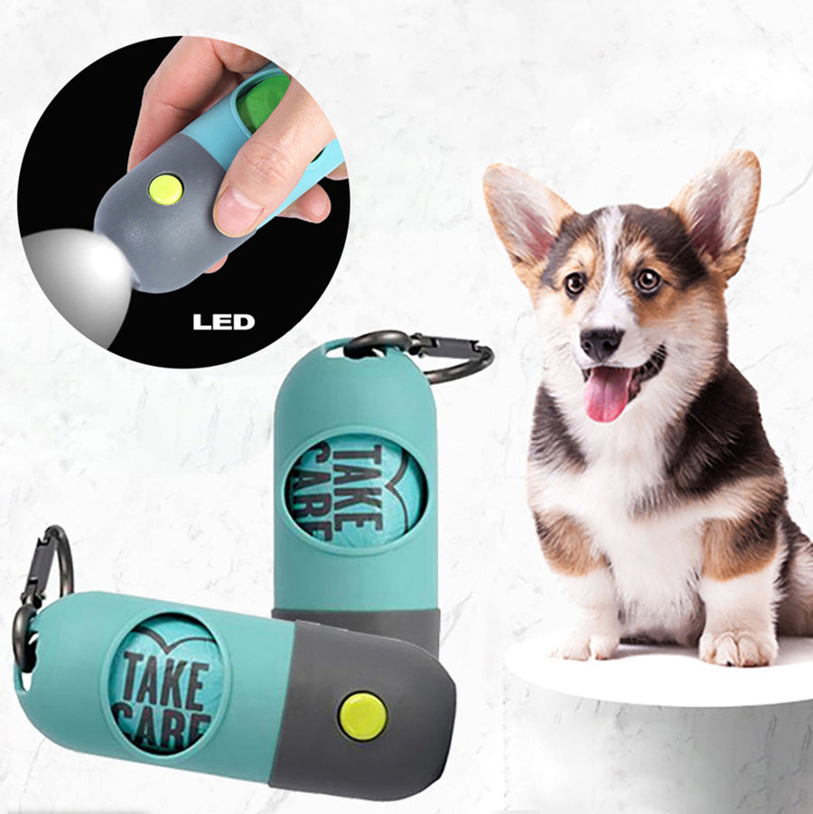 LED pet waste bag dispenser