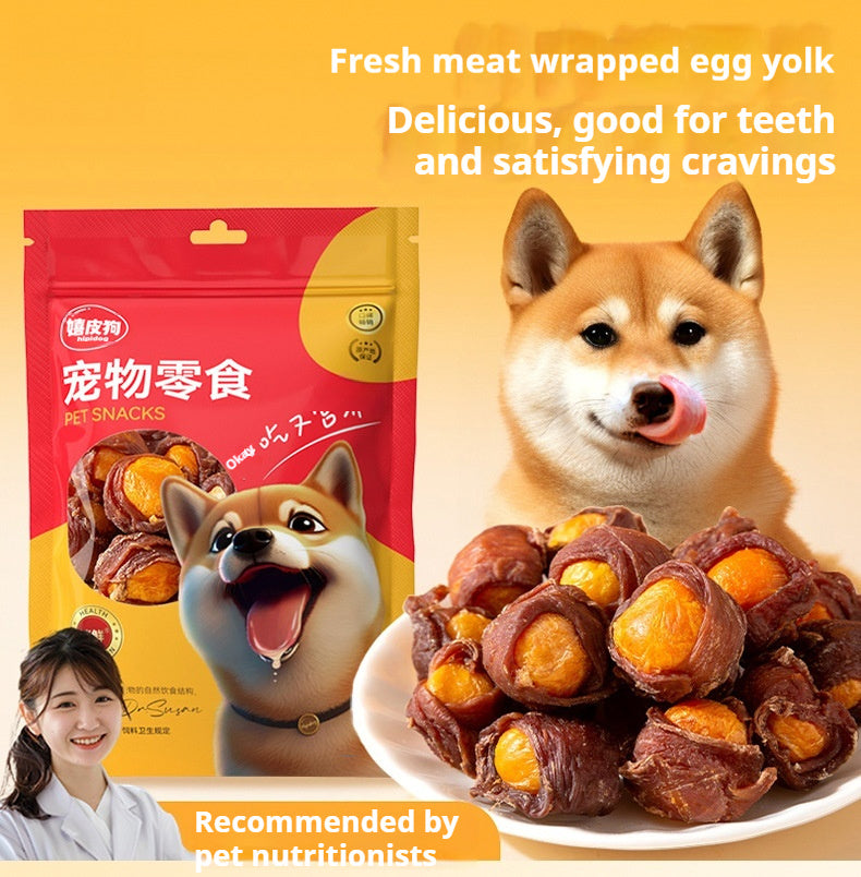 dog snacks chicken duck egg yolk