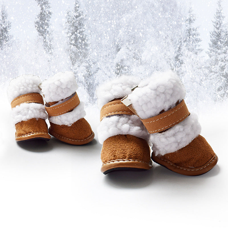 warm winter pet shoes for small dogs
