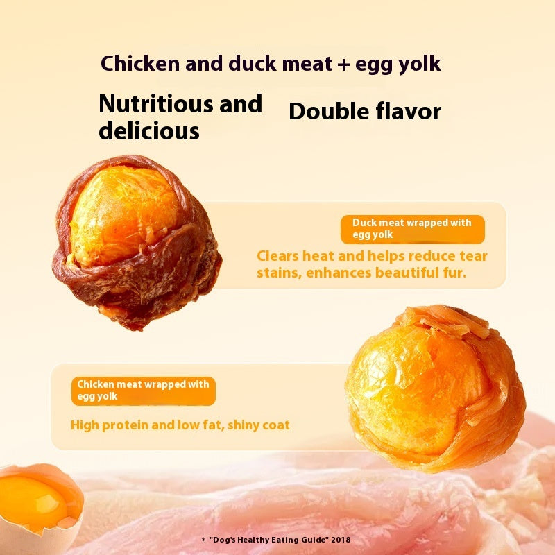 dog snacks chicken duck egg yolk