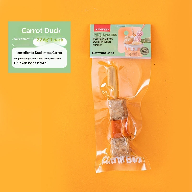 dried meat pet treats skewers