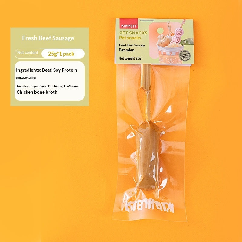 dried meat pet treats skewers