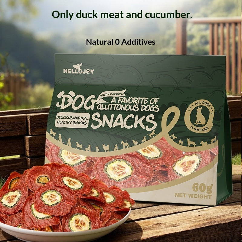 nutritious dog treats with duck and okra