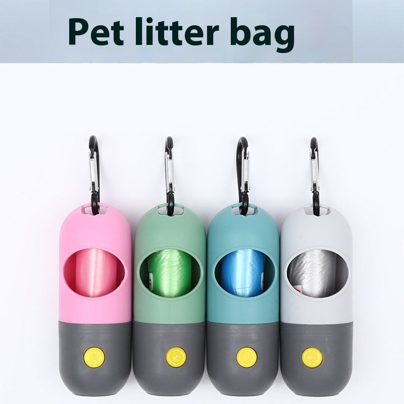 led light pet waste bag dispenser