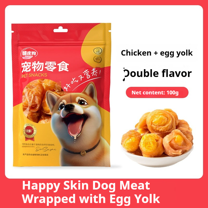 dog snacks chicken duck egg yolk