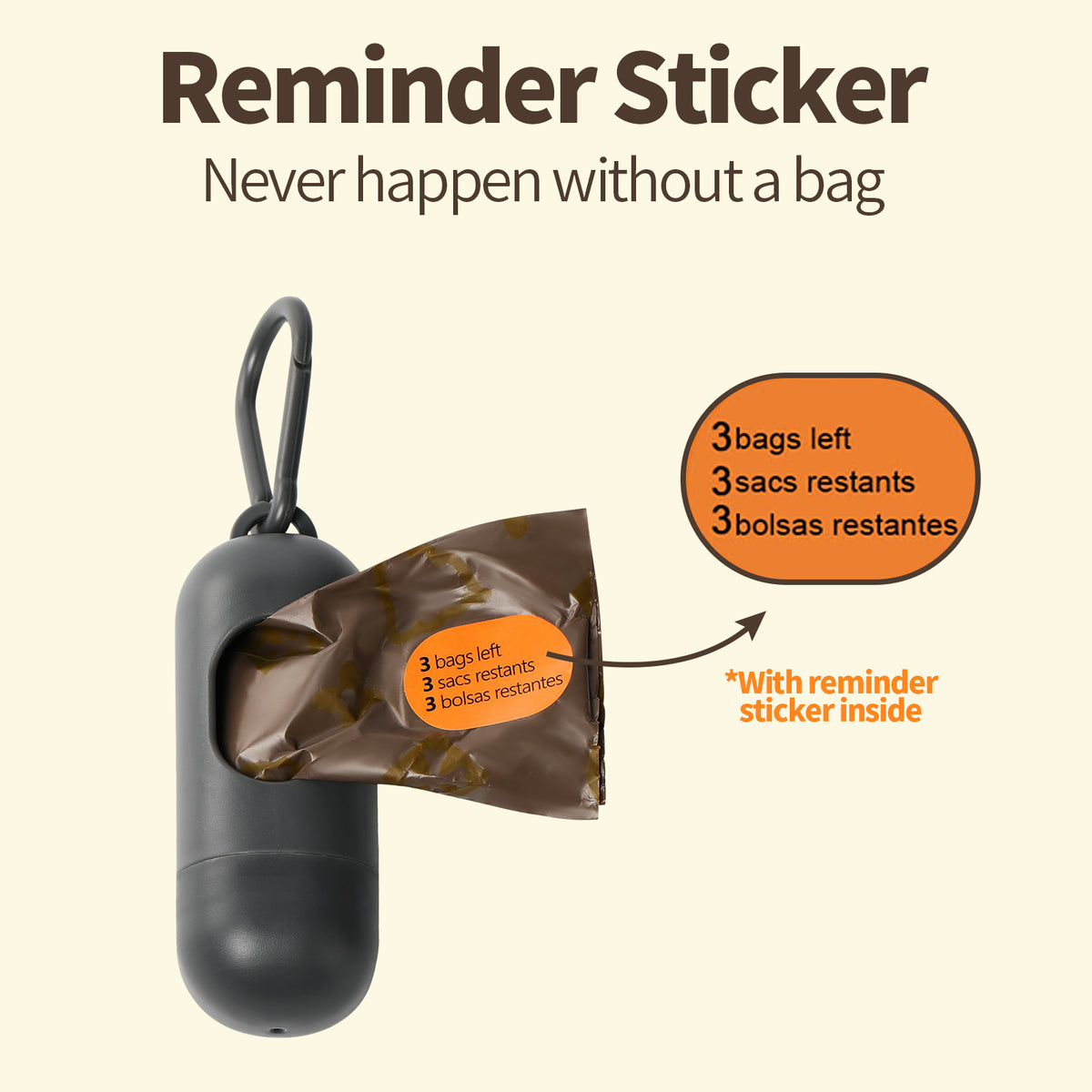 disposable pet waste bags with stickers