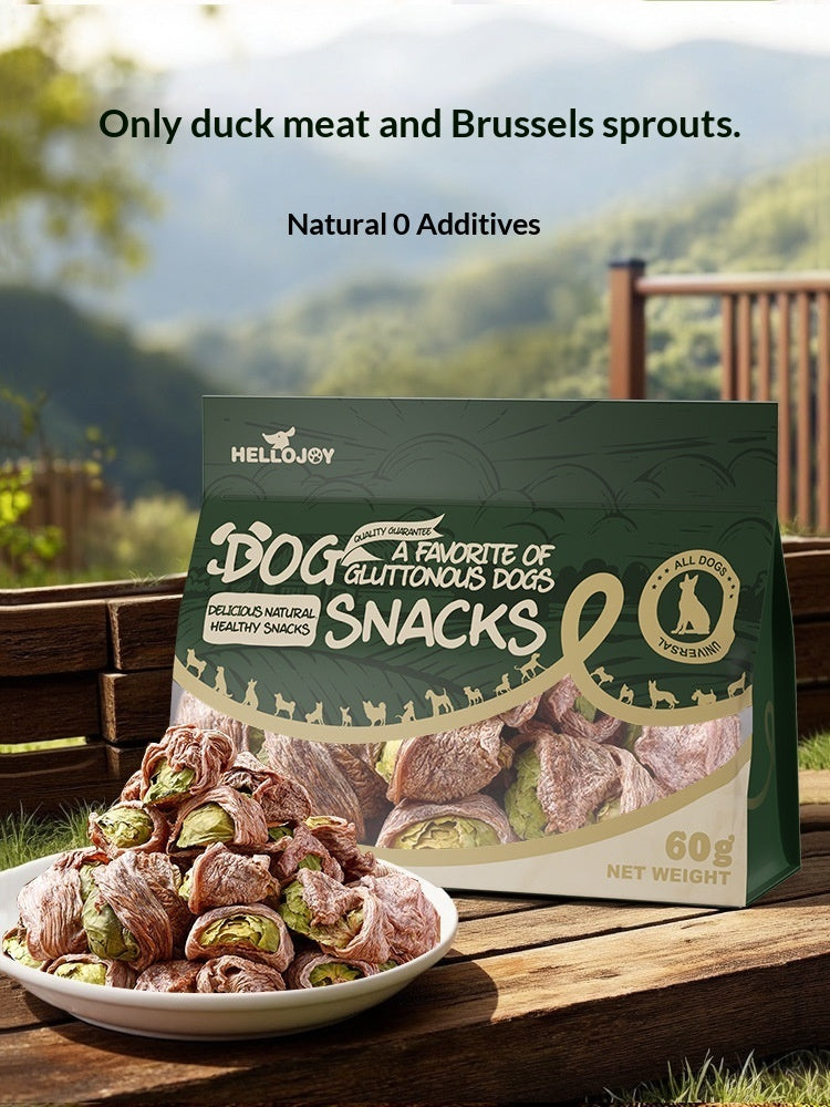 nutritious dog treats with duck and okra