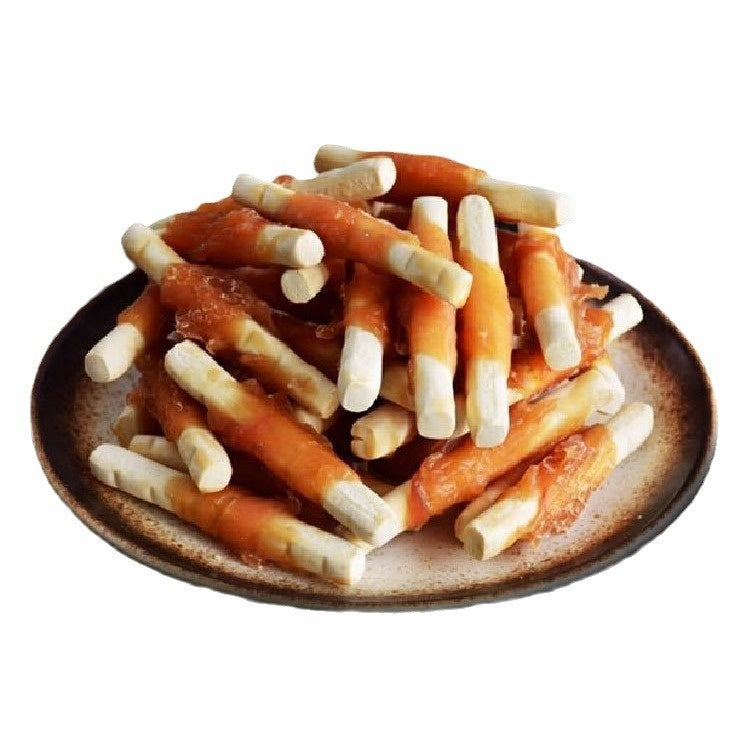 chicken-flavored dog treats