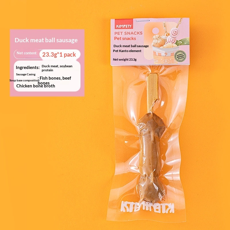 dried meat pet treats skewers