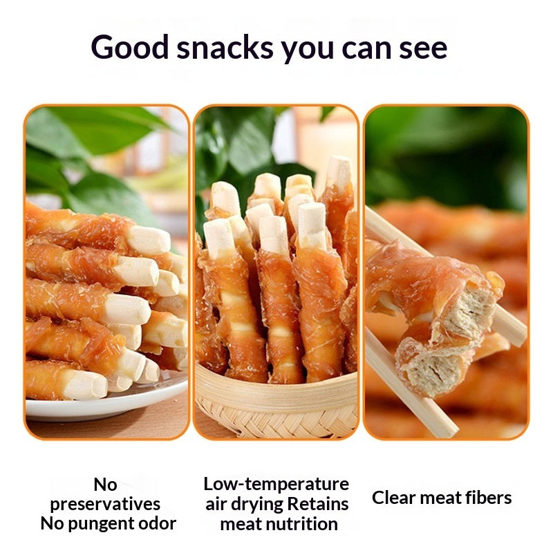 chicken-flavored dog treats