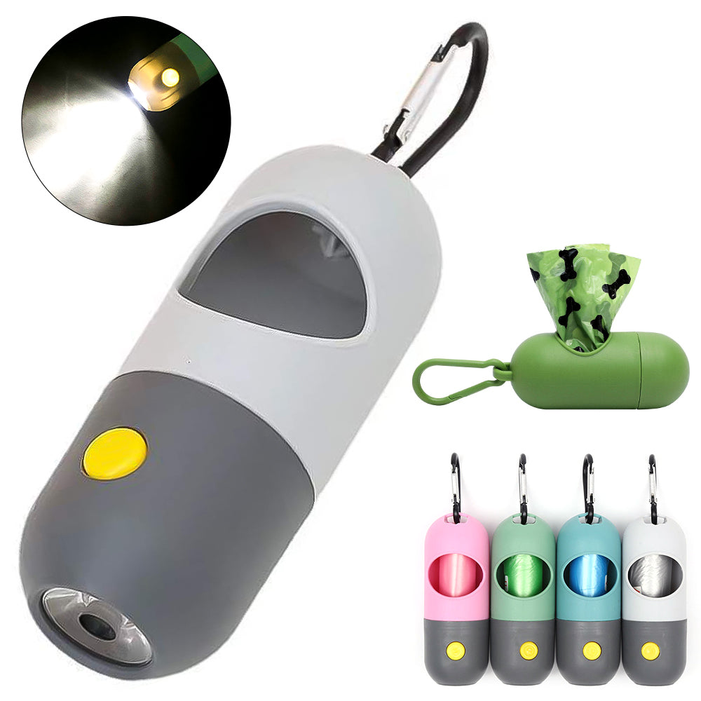 led light pet waste bag dispenser